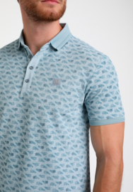 Gabbiano polo met blokjes print bright blue 235530