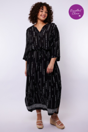 Exxellent ''Saylor'' jurk zwart met witte print