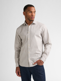 Petrol Shirt krijtwit met bruin streepje SIL400 KL7158