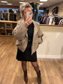 Bomber ballon model beige bruin geruit