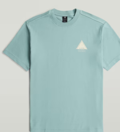 G-star t-shirt mineral blue met logo