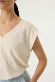 Garcia top V-hals beige