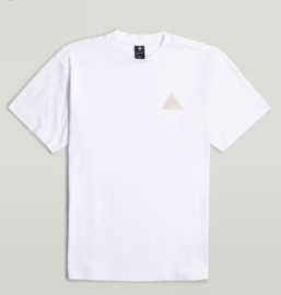 G-star t-shirt "Ventura interlock" wit met creme logo