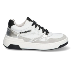 Lage Sneakers Meisjes - Wit zilver zwart Rai Rebel - 424470-401