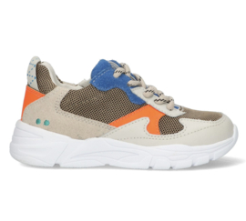 Lage Sneakers Jongens - Grijs Oranje Blauw Sam Spring - 224343-503