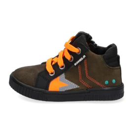 Evert Eerlijk - 221663-569 - Groen-Oranje Hoge Sneakers voor Jongens