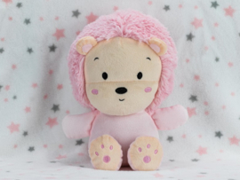 Babydeken & Knuffel met Naam - Leeuw Roze