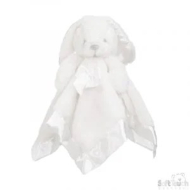 Knuffeldoekje konijn-wit met naam