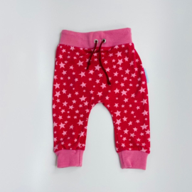 Broek roos met roze sterren