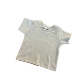 T-shirt pointelle wit (natural)