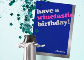 Sticker voor fles - Winetastic birthday