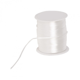 Silk cord - wit, per meter