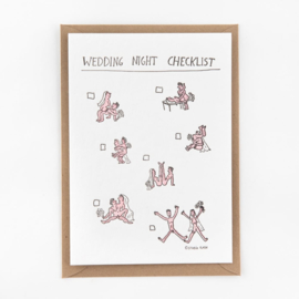 WEDDING NIGHT CHECKLIST -  wenskaart