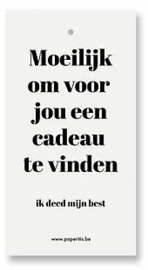 set van 6 eerlijke cadeaulabels