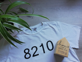 T-shirt met postcode of geboortejaar