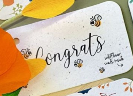 congrats - cadeaulabel (bloeiend)