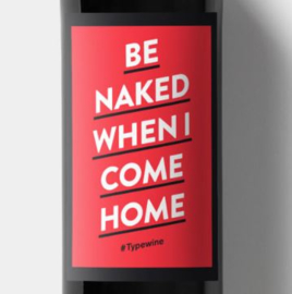 Sticker voor op een fles - BE NAKED