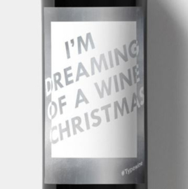 Sticker voor fles - I'M DREAMING OF A WINE CHRISTMAS