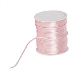 Silk cord - lichtroze, per meter