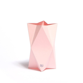 2 in 1 wenskaart + vaas |  medium, roze
