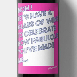 Sticker voor op een fles - MOM