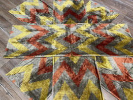 Ikat Fluweel/ Zijde Kussenhoes