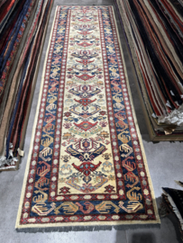Kazak tapijt wol 286x84 cm
