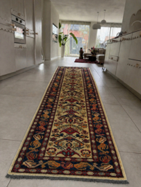 Kazak tapijt wol 286x84 cm