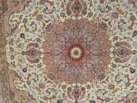 Vintage tabriz met zijde 250x250 cm