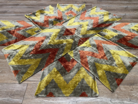 Ikat Fluweel/ Zijde Kussenhoes
