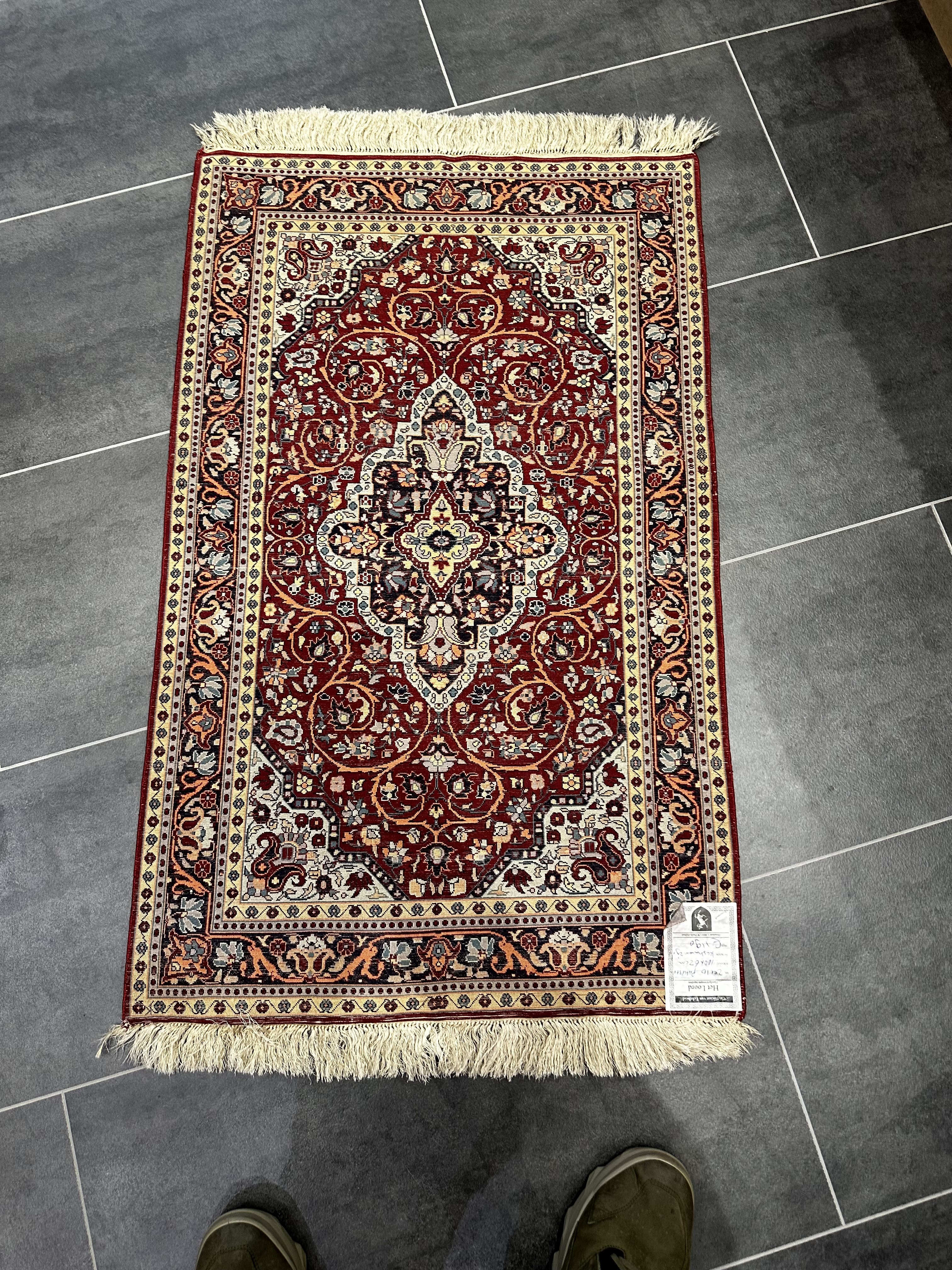 zeer fijne vintage zijde 100x62 cm