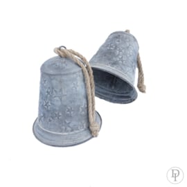 Zinken klok met sterren XL