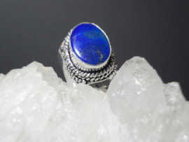 Lapis Lazuli ring zilver 925 maat 18.5
