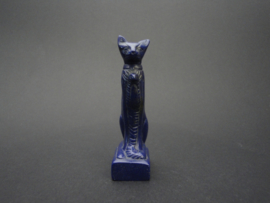 Egyptische kat van Lapis Lazuli wordt ook wel "Steen des Hemels" genoemd.
