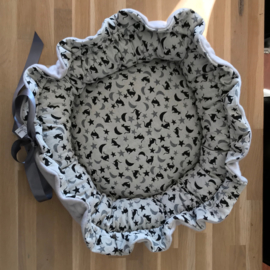 Mandje en/of kussen ster & maan & fleece doorsnede 40/65 cm