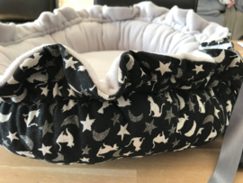 Mandje en/of kussen ster & maan & fleece doorsnede 40/65 cm