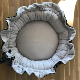 Mandje en/of kussen ster & maan & fleece doorsnede 40/65 cm