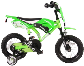 Volare Motobike Kinderfiets - Jongens - 12 inch - Groen - 95% afgemonteerd