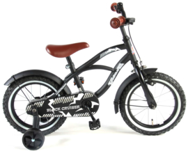 Volare Black Cruiser Kinderfiets - Jongens - 14 inch - Zwart - 95% afgemonteerd