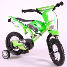 Volare Motobike Kinderfiets - Jongens - 12 inch - Groen - 95% afgemonteerd