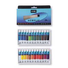 PRE-ORDER: HIMI Acrylverf set - 12ml tubes - 24 kleuren
