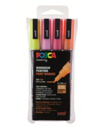 Uni Posca Paint Marker glitter PC-3ML-4A ass12 - set van 4