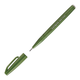 Brushpen Pentel Brush Sign Pen SES15C - Olijfgroen