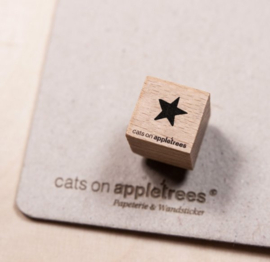 Cats on Appletrees - Houten stempel - 15x15mm - Star