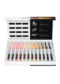 Karin Pigment DecoBrush Acrylmarkers  - set van 12 - Nude Colors