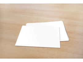 A6 enkele blanco kaarten 105 x 150 mm 240 gram  - 50 stuks - Wit