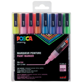 Uni Posca Paint Marker glitter PC-3ML-8A ass26 - set van 8