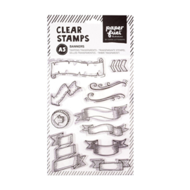 Paperfuel Clear stamp A5 banners - set van 10