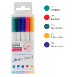 Marvy Uchida Artist Brush Pen - set van 5 - Bright