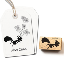 Cats on Appletrees - Houten stempel - 40x25mm - Ella the Squirrel